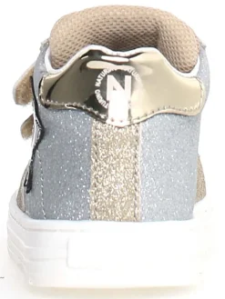 Leder-Sneakers "Hess" in Gold/ Silber