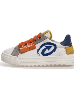 Leder-Sneakers "Hess" in Weiß/ Bunt