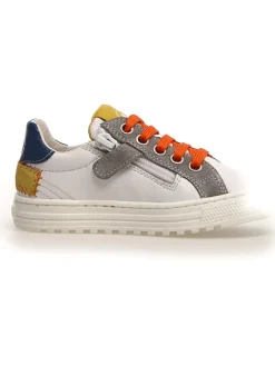 Leder-Sneakers "Hess" in Weiß/ Bunt