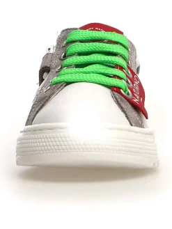 Leder-Sneakers "Hess" in Weiß/ Bunt