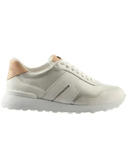 Leder-Sneakers in Beige