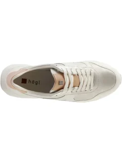 Leder-Sneakers in Beige