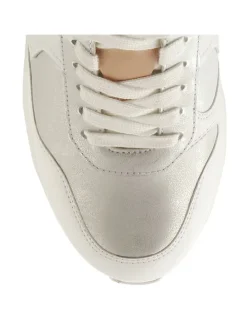 Leder-Sneakers in Beige