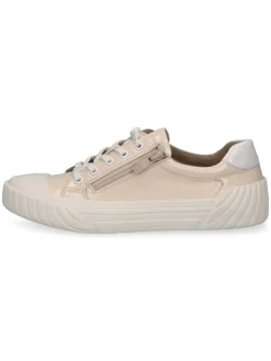 Leder-Sneakers in Beige