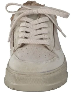 Leder-Sneakers in Beige