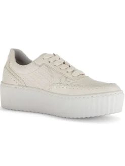 Leder-Sneakers in Beige