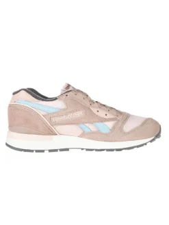Leder-Sneakers in Beige