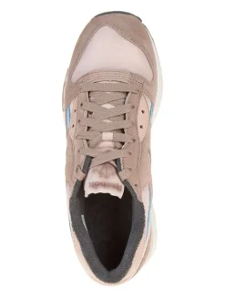 Leder-Sneakers in Beige