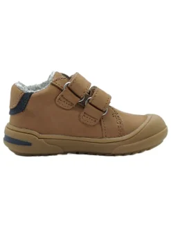 Leder-Sneakers in Beige