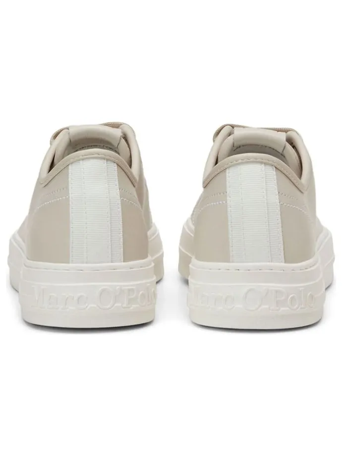 Leder-Sneakers in Beige