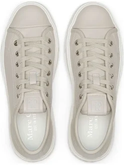 Leder-Sneakers in Beige