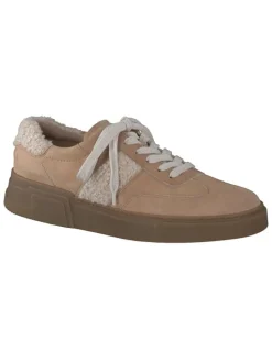 Leder-Sneakers in Beige