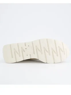 Leder-Sneakers in Beige