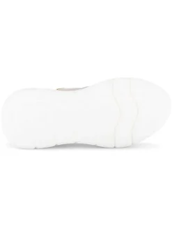 Leder-Sneakers in Beige/ Gelb