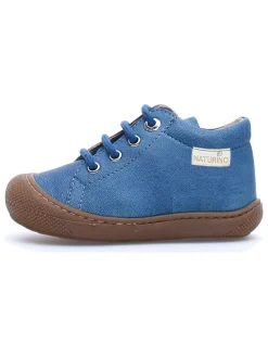 Leder-Sneakers in Blau