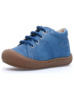 Leder-Sneakers in Blau