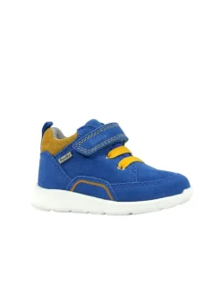 Leder-Sneakers in Blau