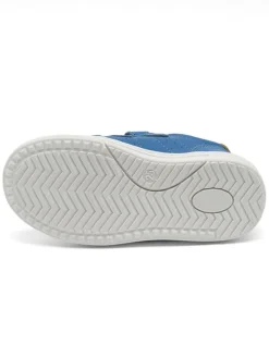 Leder-Sneakers in Blau