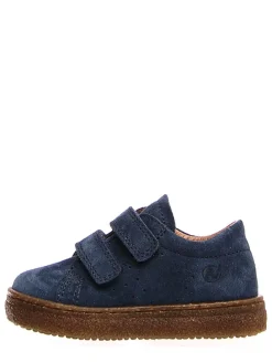 Leder-Sneakers in Blau