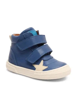 Leder-Sneakers in Blau