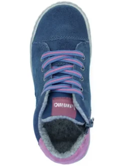 Leder-Sneakers in Blau
