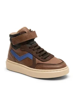Leder-Sneakers in Braun