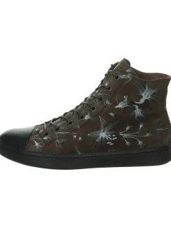 Leder-Sneakers in Braun