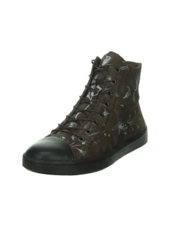 Leder-Sneakers in Braun