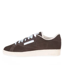 Leder-Sneakers in Braun