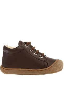 Leder-Sneakers in Braun