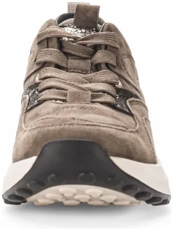 Leder-Sneakers in Braun