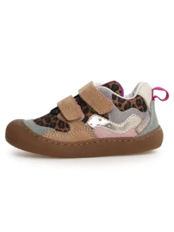 Leder-Sneakers in Bunt