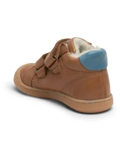 Leder-Sneakers in Camel