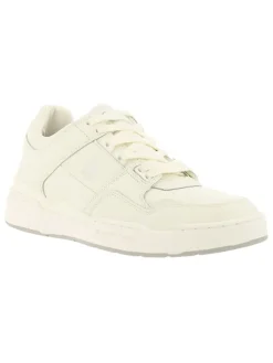 Leder-Sneakers in Creme