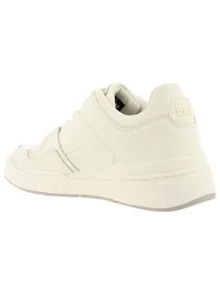 Leder-Sneakers in Creme