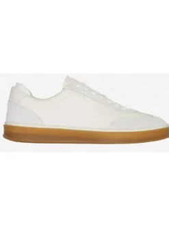 Leder-Sneakers in Creme