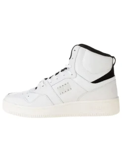 Leder-Sneakers in Creme