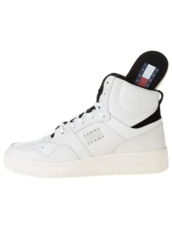 Leder-Sneakers in Creme