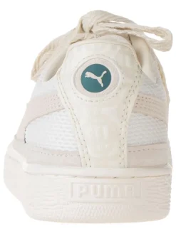 Leder-Sneakers in Creme