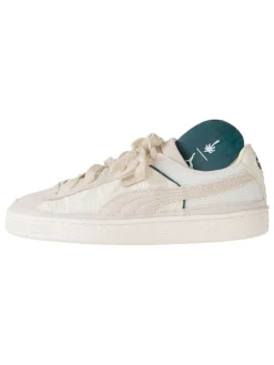 Leder-Sneakers in Creme