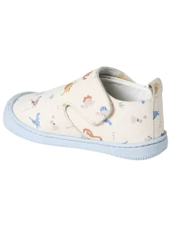 Leder-Sneakers in Creme