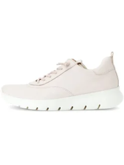 Leder-Sneakers in Creme