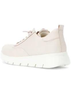 Leder-Sneakers in Creme