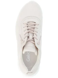 Leder-Sneakers in Creme