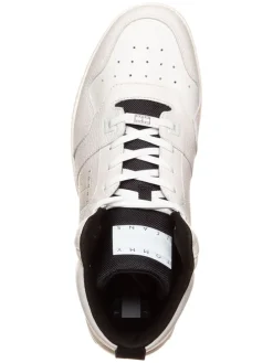 Leder-Sneakers in Creme