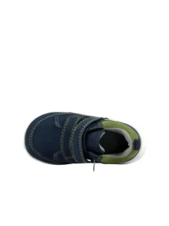 Leder-Sneakers in Dunkelblau