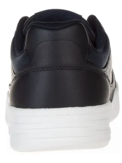 Leder-Sneakers in Dunkelblau