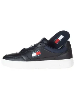 Leder-Sneakers in Dunkelblau