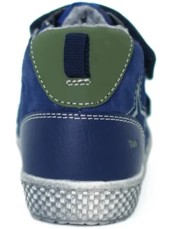 Leder-Sneakers in Dunkelblau