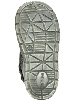 Leder-Sneakers in Dunkelblau